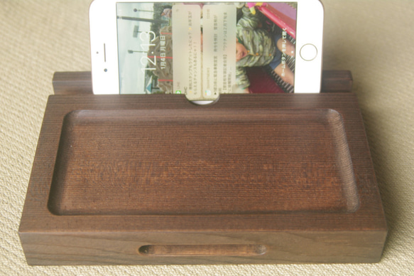 iPhone用スタンドトレイ(ECOスピーカー機能付き/一体型/ラージサイズ) 6枚目の画像