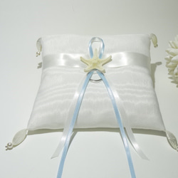 Summer wedding ceremony Ring pillow  Starfish＆Garlic mouse 5枚目の画像