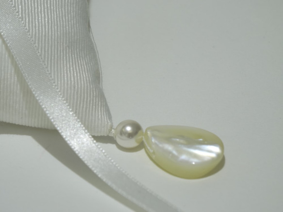 Summer wedding ceremony　Ring pillow  Mother-of-pearl 3枚目の画像