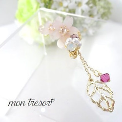 【再販:受注製作】cherry blossoms ear cuff (pink) 2枚目の画像