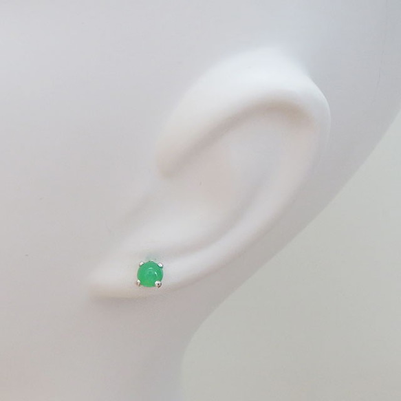 SV925 Apple綠色耳環 第4張的照片