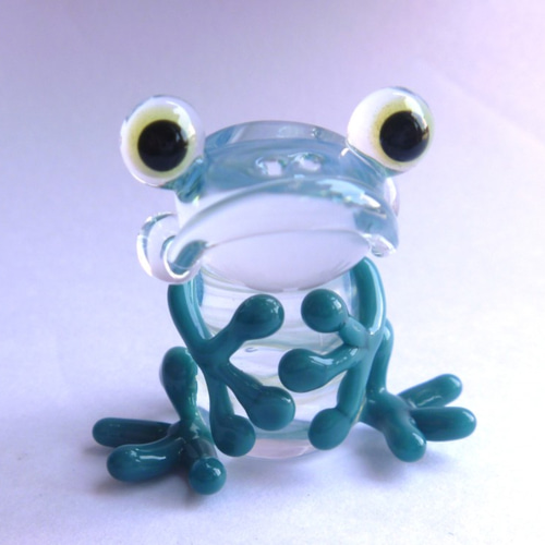 ガラス細工 カエルの置物 その他置物 とんぼ玉のんか 通販 7523072