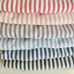 【国産綿ポリ使用】シンプル ストライプスモック 半袖 80、90、100、110、120サイズ 6枚目の画像