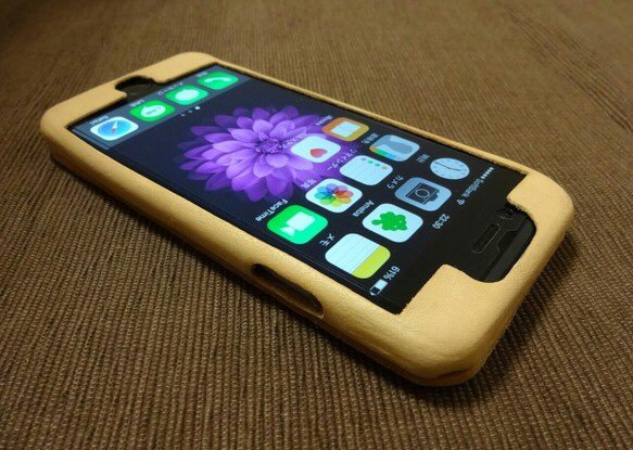 レザー iPhone6 ケース ハンドメイド 4枚目の画像