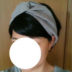 【受注作製】楊柳 クロスターバン ヘアバンド 3枚目の画像