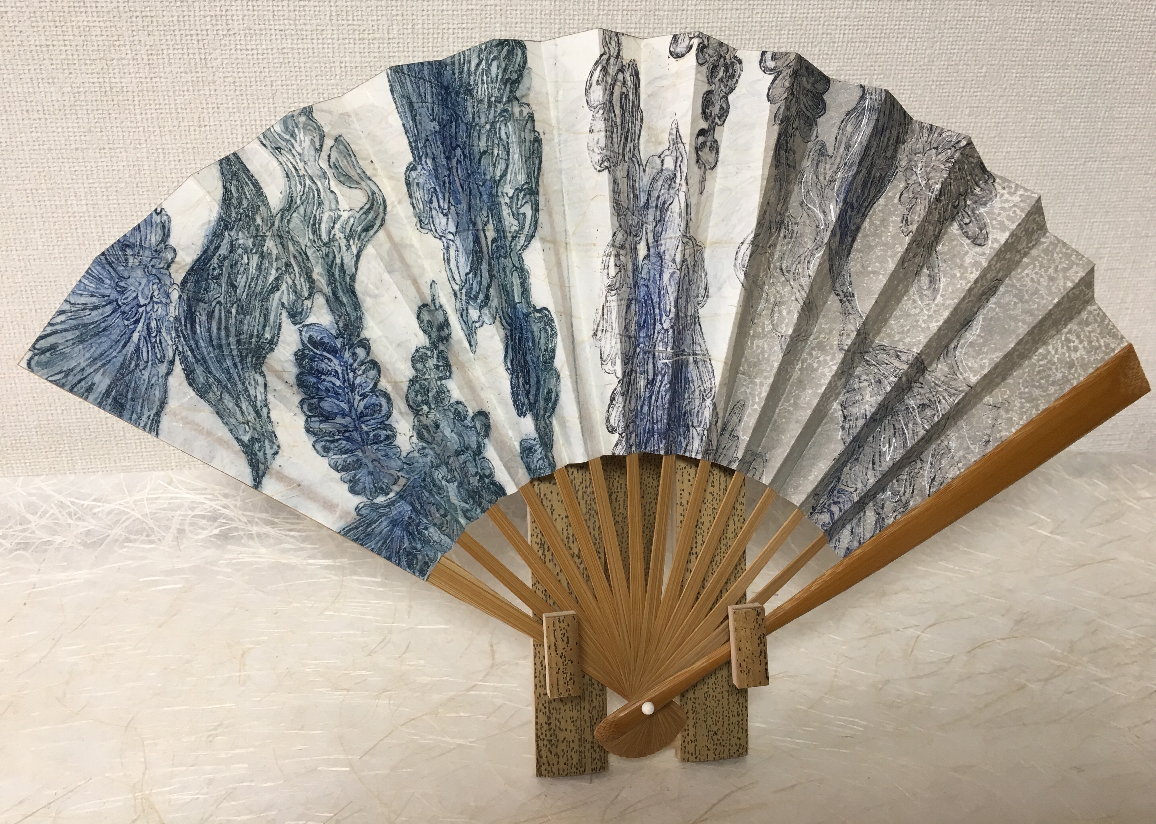 手漉き和紙扇子 葉脈