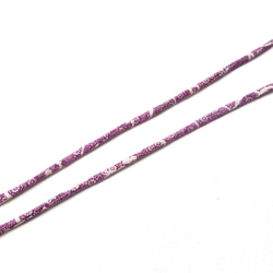 古布コード５mm　絹ひも　紫/白　約１m 2枚目の画像
