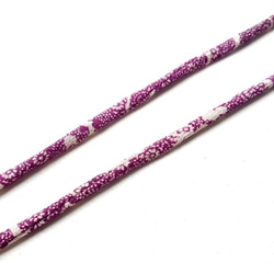 古布コード５mm　絹ひも　紫/白　約１m 3枚目の画像