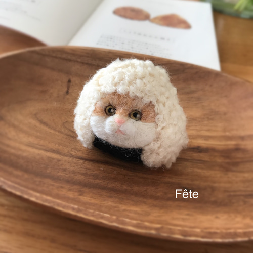 塩むすびねこ 羊毛フェルト fete chi_ko 通販 5696218｜Creema