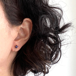 Lapis lazuli earrings/ear clips ラピスラズリイヤリング/イヤークリップ 14kgf 4枚目の画像