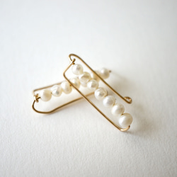 Small pearl ear clip 14kgf　パール イヤリング／イヤークリップ 1枚目の画像