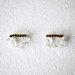 Crystal Earrings/Ear clips 14kgf イヤリング／イヤークリップ 1枚目の画像