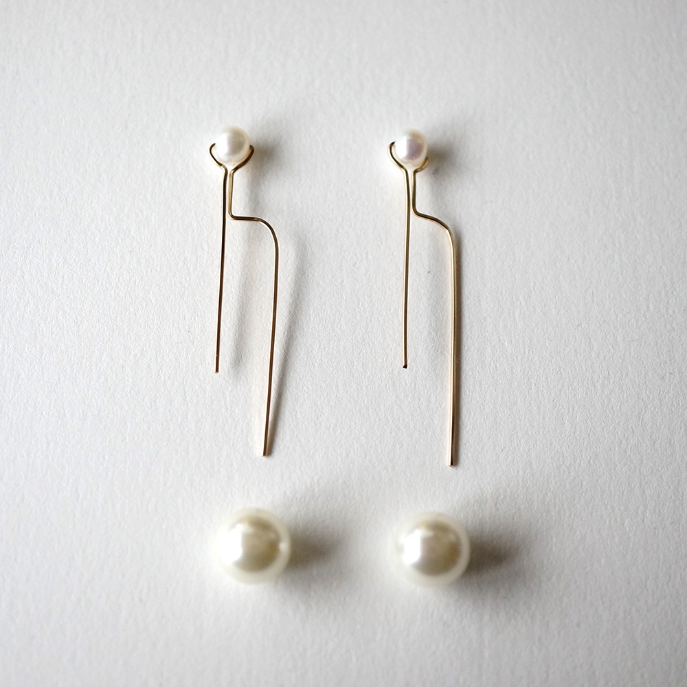 h pearl pierce 14kgf ピアス ピアス（その他） MUUTS 通販