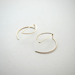 Circle shape pierce 14kgf 耳環 第3張的照片