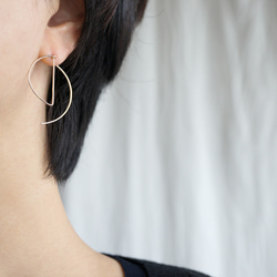 Circle shape pierce 14kgf 耳環 第4張的照片