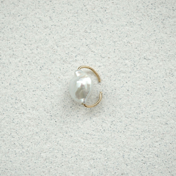 14kgf baroque pearl ear cuff バロック淡水パール イヤーカフ 3枚目の画像