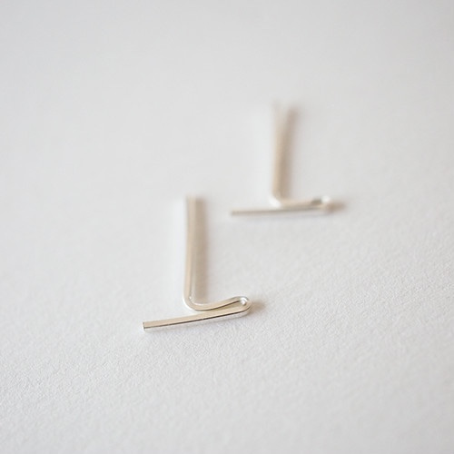 片耳分 T pierce 14kgf/sv925 ピアス（スタッド・一粒） MUUTS