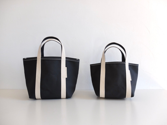 tote bag XS size チャコール（ハリのある帆布） 5枚目の画像