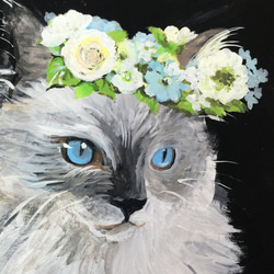 Flower crown cat 2枚目の画像