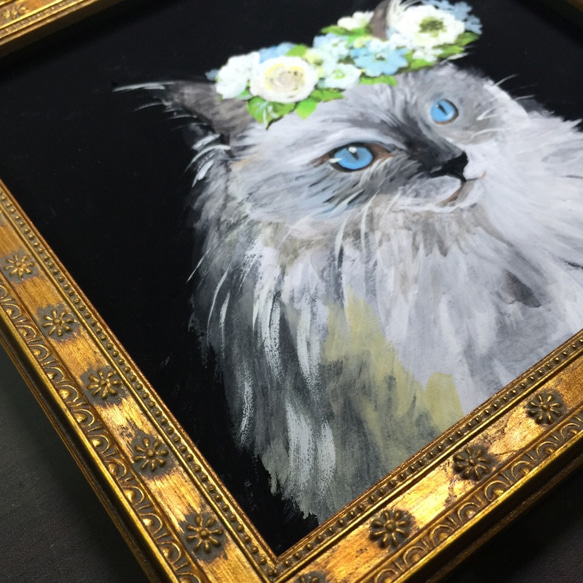 Flower crown cat 5枚目の画像