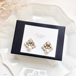 輝くビジューのワンポイントピアス・イヤリング♡ウェディング