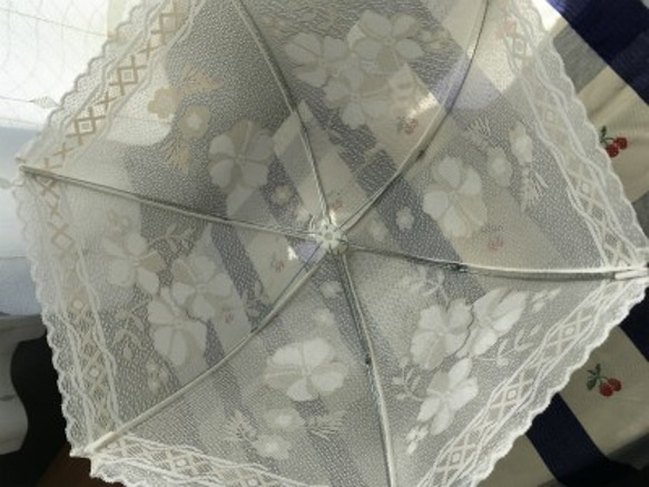 優しいお花の食卓傘　キープフードネットレトロ 3枚目の画像