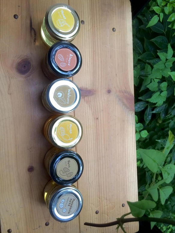 ミニ非加熱はちみつ１本とミニはちみつ漬け（ナッツ＆フルーツ）５本セット　4300円税別 2枚目の画像