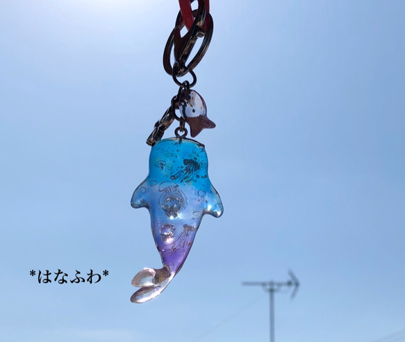 他サイトにて完売致しました】*ジンベエザメ & クラゲ バッグチャーム  
