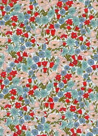 リバティ♪ ポピー＆ディジーピンク＆レッド＆ブルー系　ヨークブラウスSＭL