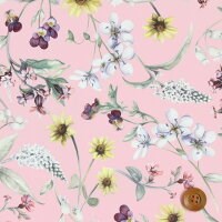 リバティ☆プリマベーラ　ピンク地　　ヨークブラウスSＭL