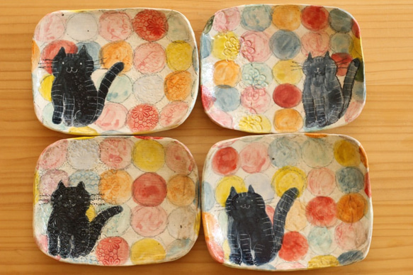 ※方形蛋糕盤的貓訂單生產Konabiki豐富多彩的點。 第3張的照片