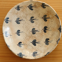 ※受注制作　粉引き幸せの青い鳥のパスタ皿。 4枚目の画像