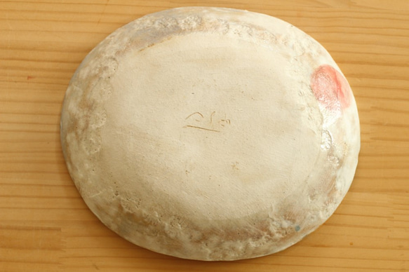 ※受注制作　粉引きカラフルドットのオーバル皿。 4枚目の画像