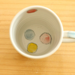 　カラフルドットのカップ。 4枚目の画像