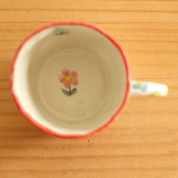 粉引き手びねり赤ずきんちゃんとおおかみのカップ。 4枚目の画像