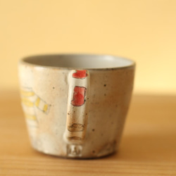 粉引きボーダーシャツコーディネートのカップ。 2枚目の画像
