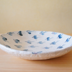 粉引青い鳥のパスタ皿。 2枚目の画像