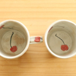 粉引きサクランボのカップ。 5枚目の画像
