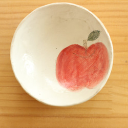 粉引きりんごのシリアルボウル。 1枚目の画像