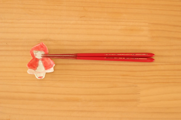 ※Creema限定。赤ずきんちゃんの箸置き。 2枚目の画像