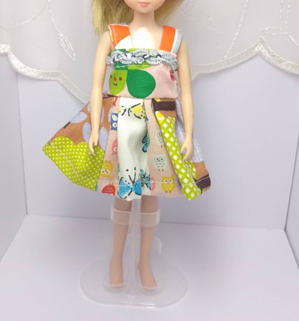 22センチドール　服セット　269 期間限定値下げ中 22センチドール服☆カラフル、キラキラワンピース