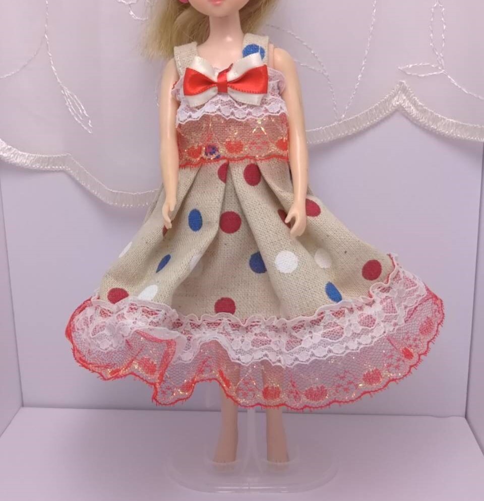 赤ドット　ワンピース♡丸襟・白リボンタイプ♡白色ドロワーズ 赤ドット ワンピース♡丸襟 白リボンタイプ♡水玉 子供服 Remyu
