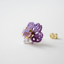 【特集掲載】《再販》butterfly（purple）ピアス/イヤリング 1枚目の画像