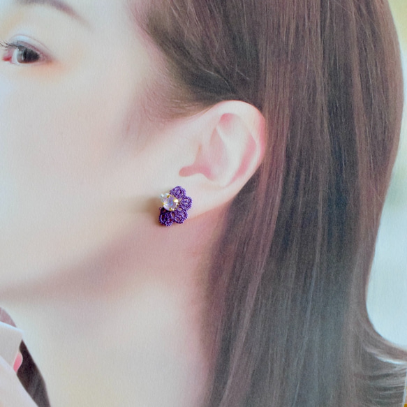[特輯]《Resale》蝴蝶（紫色）耳環/耳環 第6張的照片