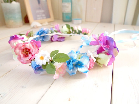 花冠 Flowercrown (green,blue,purple) 2枚目の画像