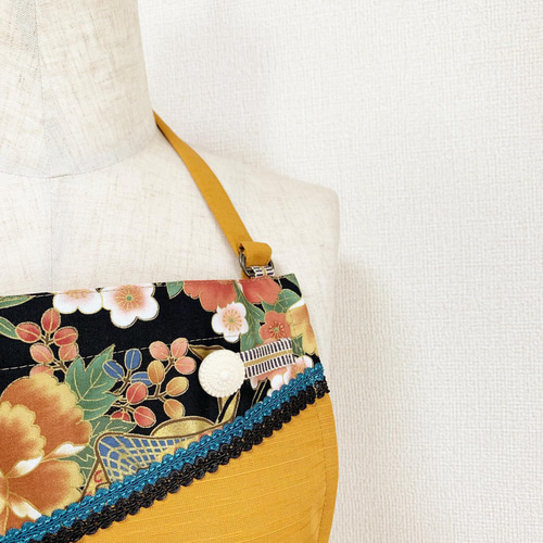 和モダンエプロン 金蜜陀✳︎和風 着物風 和柄 ギフト その他
