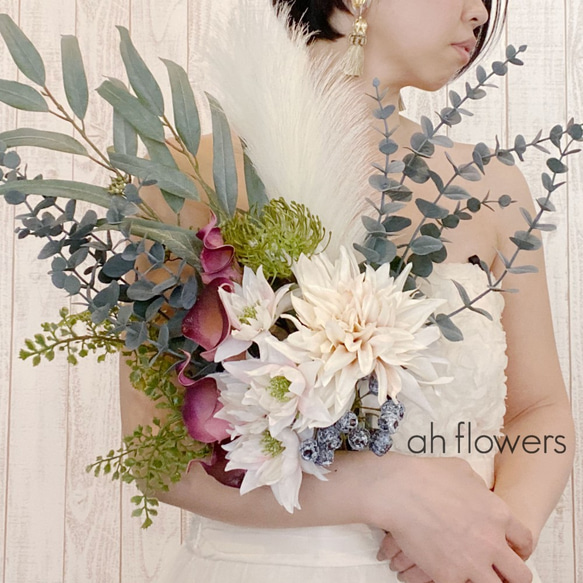ワイルドクラッチブーケ ウエディングや海外挙式ビーチフォト前撮りに  
