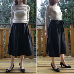 受注【綿麻】スカーチョ　見た目はスカート♪ガウチョパンツ　L-70 7枚目の画像