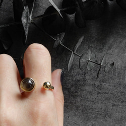 [再次上架/尺寸可調] 寶石民間戒指/黃銅 R040 第5張的照片