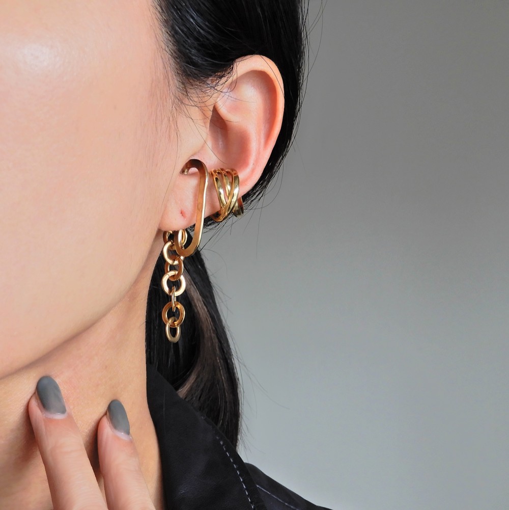 【再販】スワッグイヤカフオーバル チェーン / brass　C117 6,826円